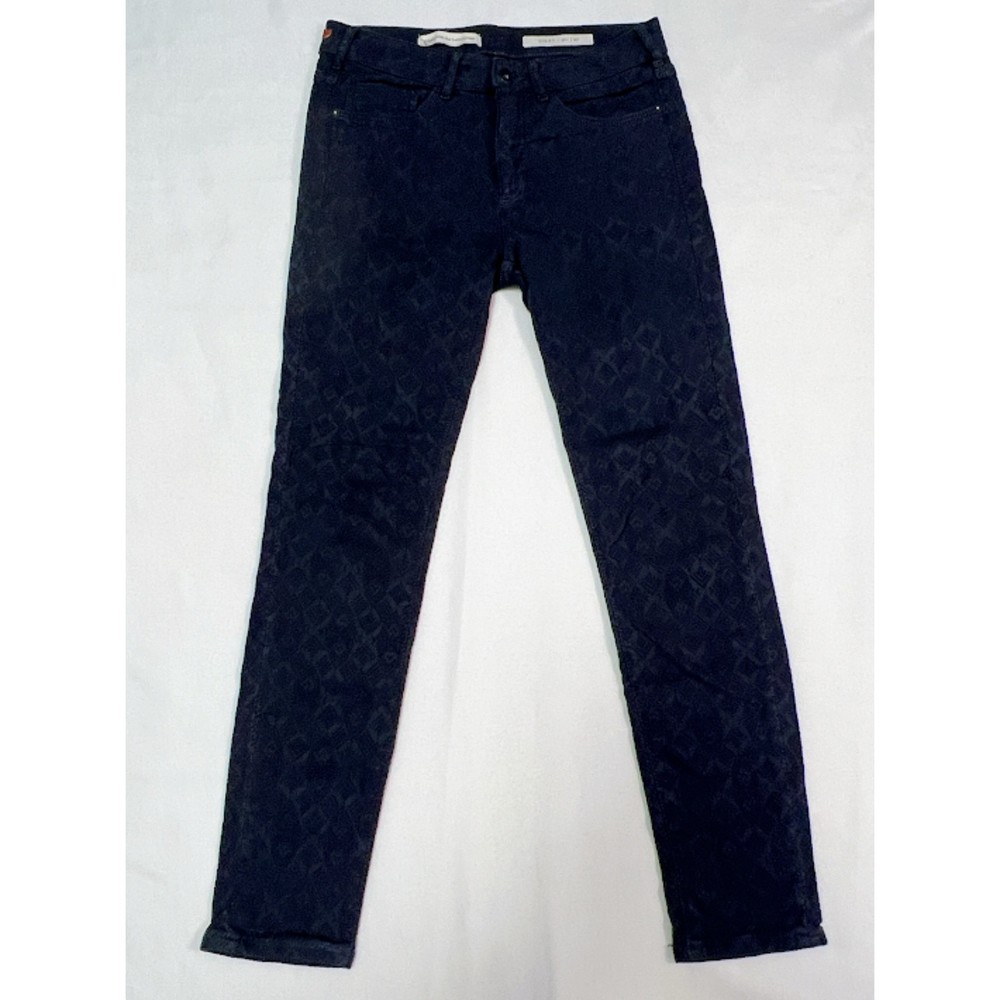 Pilcro and the Letterpress Anthropologie Script Navy Jeggings size 27